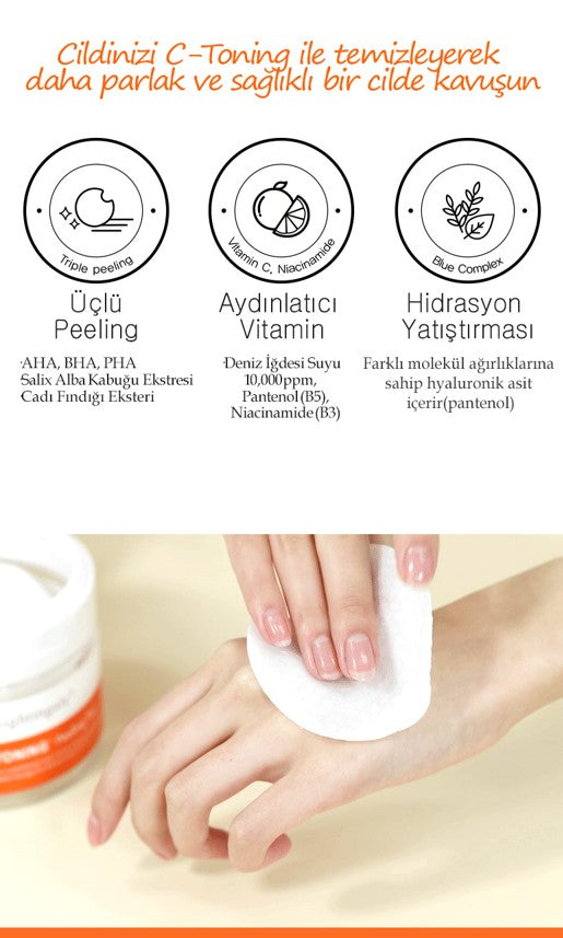 C-TONING Peeling Pad – Nazik Peeling & Aydınlatıcı Pedler