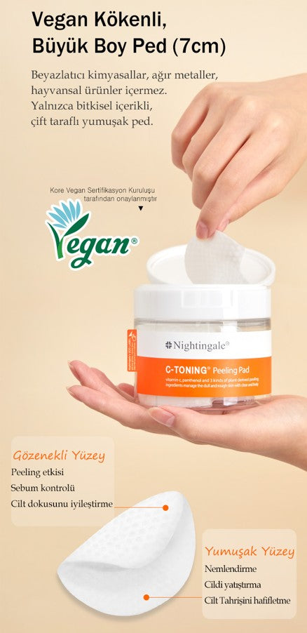 C-TONING Peeling Pad – Nazik Peeling & Aydınlatıcı Pedler