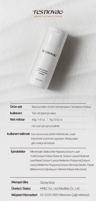 Resnovae Cleansing Powder – Derinlemesine Arındırıcı Toz Temizleyici